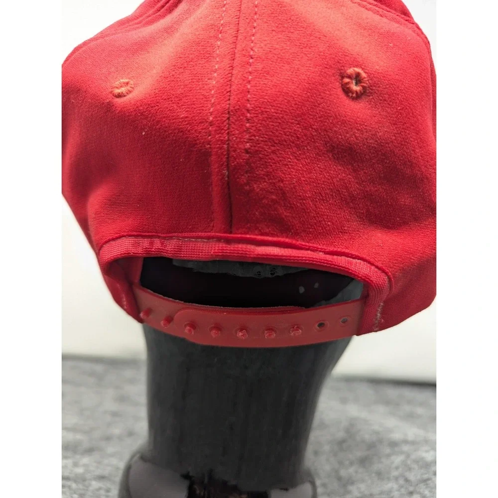 Vintage‎ Louisiana Tech Bulldogs Hat AJD Red Logo Nylon Double Knit Made in USA